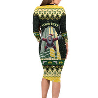 Personalised Nakatomi Plaza Family Matching Long Sleeve Bodycon Dress and Hawaiian Shirt It's Not Xmas Until Santa Falls - Wonder Print Shop