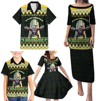 Personalised Nakatomi Plaza Family Matching Puletasi and Hawaiian Shirt It's Not Xmas Until Santa Falls - Wonder Print Shop