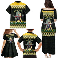 Personalised Nakatomi Plaza Family Matching Puletasi and Hawaiian Shirt It's Not Xmas Until Santa Falls - Wonder Print Shop
