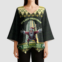 Personalised Nakatomi Plaza Kimono Sleeve Blouse It's Not Xmas Until Santa Falls - Wonder Print Shop