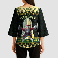 Personalised Nakatomi Plaza Kimono Sleeve Blouse It's Not Xmas Until Santa Falls - Wonder Print Shop