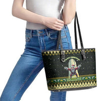 Nakatomi Plaza Leather Tote Bag It's Not Xmas Until Santa Falls - Wonder Print Shop