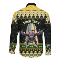 Personalised Nakatomi Plaza Long Sleeve Button Shirt It's Not Xmas Until Santa Falls - Wonder Print Shop