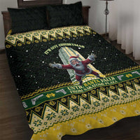 Nakatomi Plaza Quilt Bed Set It's Not Xmas Until Santa Falls - Wonder Print Shop