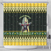 Nakatomi Plaza Shower Curtain It's Not Xmas Until Santa Falls - Wonder Print Shop