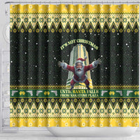 Nakatomi Plaza Shower Curtain It's Not Xmas Until Santa Falls - Wonder Print Shop