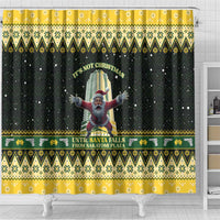 Nakatomi Plaza Shower Curtain It's Not Xmas Until Santa Falls - Wonder Print Shop