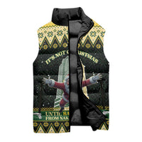 Personalised Nakatomi Plaza Sleeveless Puffer Jacket It's Not Xmas Until Santa Falls - Wonder Print Shop