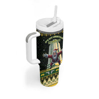Personalised Nakatomi Plaza Tumbler With Handle It's Not Xmas Until Santa Falls - Wonder Print Shop