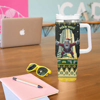 Personalised Nakatomi Plaza Tumbler With Handle It's Not Xmas Until Santa Falls - Wonder Print Shop