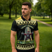 Personalised Nakatomi Plaza Zipper Polo Shirt It's Not Xmas Until Santa Falls - Wonder Print Shop