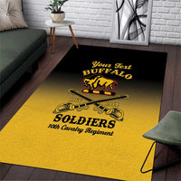 Personalised Buffalo Soldiers Area Rug 10th Cavalry Regiment - Wonder Print Shop