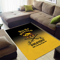 Personalised Buffalo Soldiers Area Rug 10th Cavalry Regiment - Wonder Print Shop