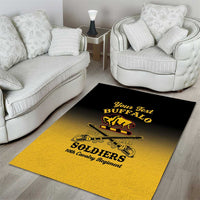 Personalised Buffalo Soldiers Area Rug 10th Cavalry Regiment - Wonder Print Shop