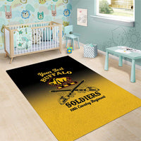 Personalised Buffalo Soldiers Area Rug 10th Cavalry Regiment - Wonder Print Shop