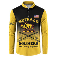 Personalised Buffalo Soldiers Button Sweatshirt 10th Cavalry Regiment - Wonder Print Shop