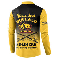 Personalised Buffalo Soldiers Button Sweatshirt 10th Cavalry Regiment - Wonder Print Shop