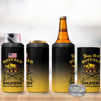 Personalised Buffalo Soldiers 4 in 1 Can Cooler Tumbler 10th Cavalry Regiment - Wonder Print Shop