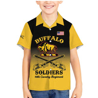 Personalised Buffalo Soldiers Family Matching Mermaid Dress and Hawaiian Shirt 10th Cavalry Regiment - Wonder Print Shop