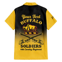Personalised Buffalo Soldiers Family Matching Off Shoulder Short Dress and Hawaiian Shirt 10th Cavalry Regiment - Wonder Print Shop