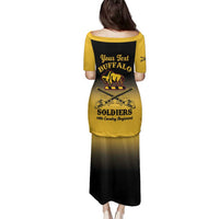 Personalised Buffalo Soldiers Family Matching Puletasi and Hawaiian Shirt 10th Cavalry Regiment - Wonder Print Shop