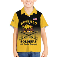 Personalised Buffalo Soldiers Family Matching Tank Maxi Dress and Hawaiian Shirt 10th Cavalry Regiment - Wonder Print Shop