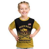 Personalised Buffalo Soldiers Kid T Shirt 10th Cavalry Regiment - Wonder Print Shop