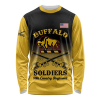 Personalised Buffalo Soldiers Long Sleeve Shirt 10th Cavalry Regiment - Wonder Print Shop