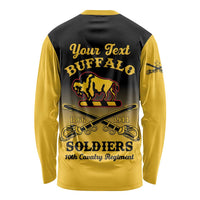 Personalised Buffalo Soldiers Long Sleeve Shirt 10th Cavalry Regiment - Wonder Print Shop