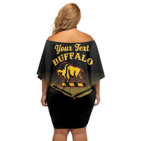 Personalised Buffalo Soldiers Off Shoulder Short Dress 10th Cavalry Regiment - Wonder Print Shop