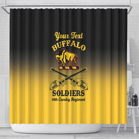 Personalised Buffalo Soldiers Shower Curtain 10th Cavalry Regiment