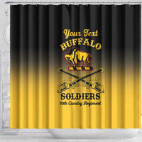 Personalised Buffalo Soldiers Shower Curtain 10th Cavalry Regiment