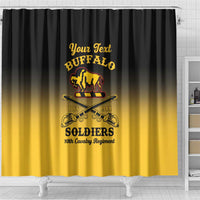 Personalised Buffalo Soldiers Shower Curtain 10th Cavalry Regiment
