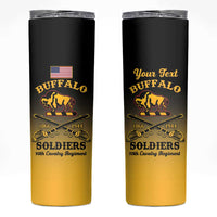 Personalised Buffalo Soldiers Skinny Tumbler 10th Cavalry Regiment - Wonder Print Shop