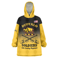Personalised Buffalo Soldiers Wearable Blanket Hoodie 10th Cavalry Regiment - Wonder Print Shop