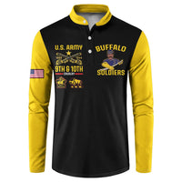 Buffalo Soldiers 9th and 10th Cavalry Button Sweatshirt American Heroes - Wonder Print Shop