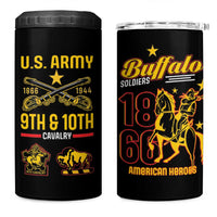 Buffalo Soldiers 9th and 10th Cavalry 4 in 1 Can Cooler Tumbler American Heroes - Wonder Print Shop