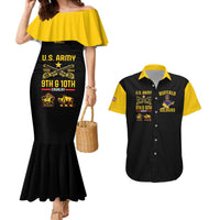 Buffalo Soldiers 9th and 10th Cavalry Couples Matching Mermaid Dress and Hawaiian Shirt American Heroes - Wonder Print Shop