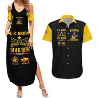 Buffalo Soldiers 9th and 10th Cavalry Couples Matching Summer Maxi Dress and Hawaiian Shirt American Heroes - Wonder Print Shop