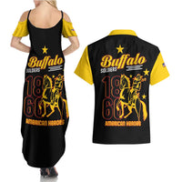 Buffalo Soldiers 9th and 10th Cavalry Couples Matching Summer Maxi Dress and Hawaiian Shirt American Heroes - Wonder Print Shop