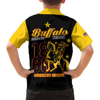 Buffalo Soldiers 9th and 10th Cavalry Family Matching Short Sleeve Bodycon Dress and Hawaiian Shirt American Heroes - Wonder Print Shop
