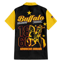 Buffalo Soldiers 9th and 10th Cavalry Family Matching Short Sleeve Bodycon Dress and Hawaiian Shirt American Heroes - Wonder Print Shop