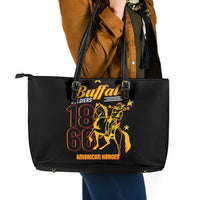 Buffalo Soldiers 9th and 10th Cavalry Leather Tote Bag American Heroes - Wonder Print Shop