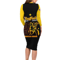 Buffalo Soldiers 9th and 10th Cavalry Long Sleeve Bodycon Dress American Heroes - Wonder Print Shop