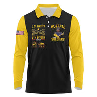 Buffalo Soldiers 9th and 10th Cavalry Long Sleeve Polo Shirt American Heroes - Wonder Print Shop