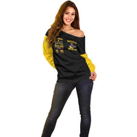 Buffalo Soldiers 9th and 10th Cavalry Off Shoulder Sweater American Heroes - Wonder Print Shop