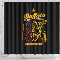 Buffalo Soldiers 9th and 10th Cavalry Shower Curtain American Heroes