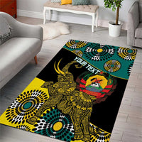 Personalised Mozambique Area Rug African Elephant With Coat Of Arms - Wonder Print Shop