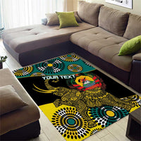 Personalised Mozambique Area Rug African Elephant With Coat Of Arms - Wonder Print Shop