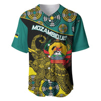 Personalised Mozambique Baseball Jersey African Elephant With Coat Of Arms - Wonder Print Shop